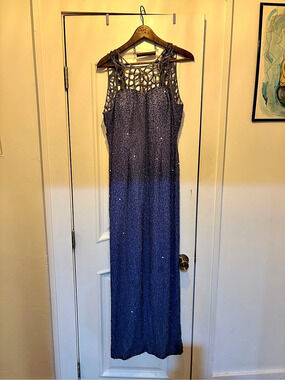 Vintage Scala Embellished gown in Purple Like New
